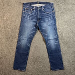 Polo Ralph Lauren Jeans Mens 32x30 Blue Varick Slim Straight Stretch Dark Wash